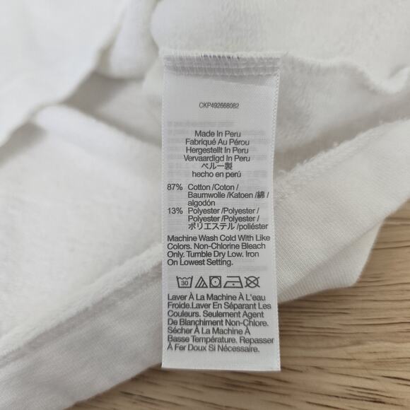 Madewell Shirt Womens Medium Short Sleeve Boxy Raglan Cotton Blend Pullover Top - Picture 4 of 8